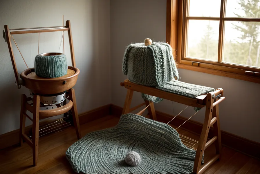 Eine abgenutzte Sperrschiene einer Strickmaschine wird mit einem Schraubenzieher untersucht.