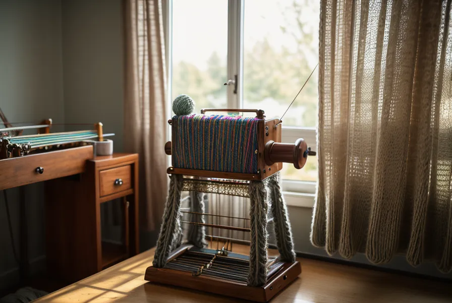 Nahaufnahme der 200 Nadeln einer Brother Strickmaschine im Detail.